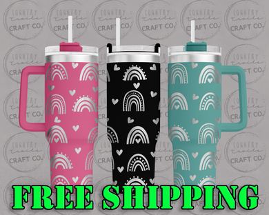 40oz Rainbow Dupe Tumbler Gift 238