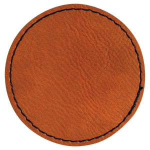 3" Round Rawhide Leatherette Patch with Adhesive