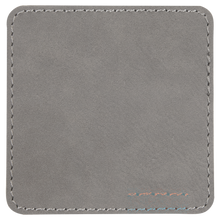 Load image into Gallery viewer, 3&quot; Square Gray Leatherette Patch with Adhesive