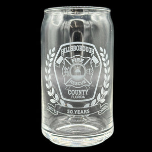 HCFR 50th Anniversary 16 oz. Can Glass