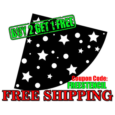 Stars Print Design | Bleach Shirt Stencil | Acrylic Bleaching Template for T Shirts