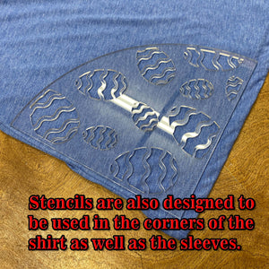 Puzzle Design | Bleach Shirt Stencil | Acrylic Bleaching Template for T Shirts