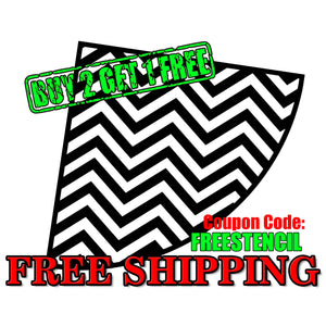 Chevron Design | Bleach Shirt Stencil | Acrylic Bleaching Template for T Shirts