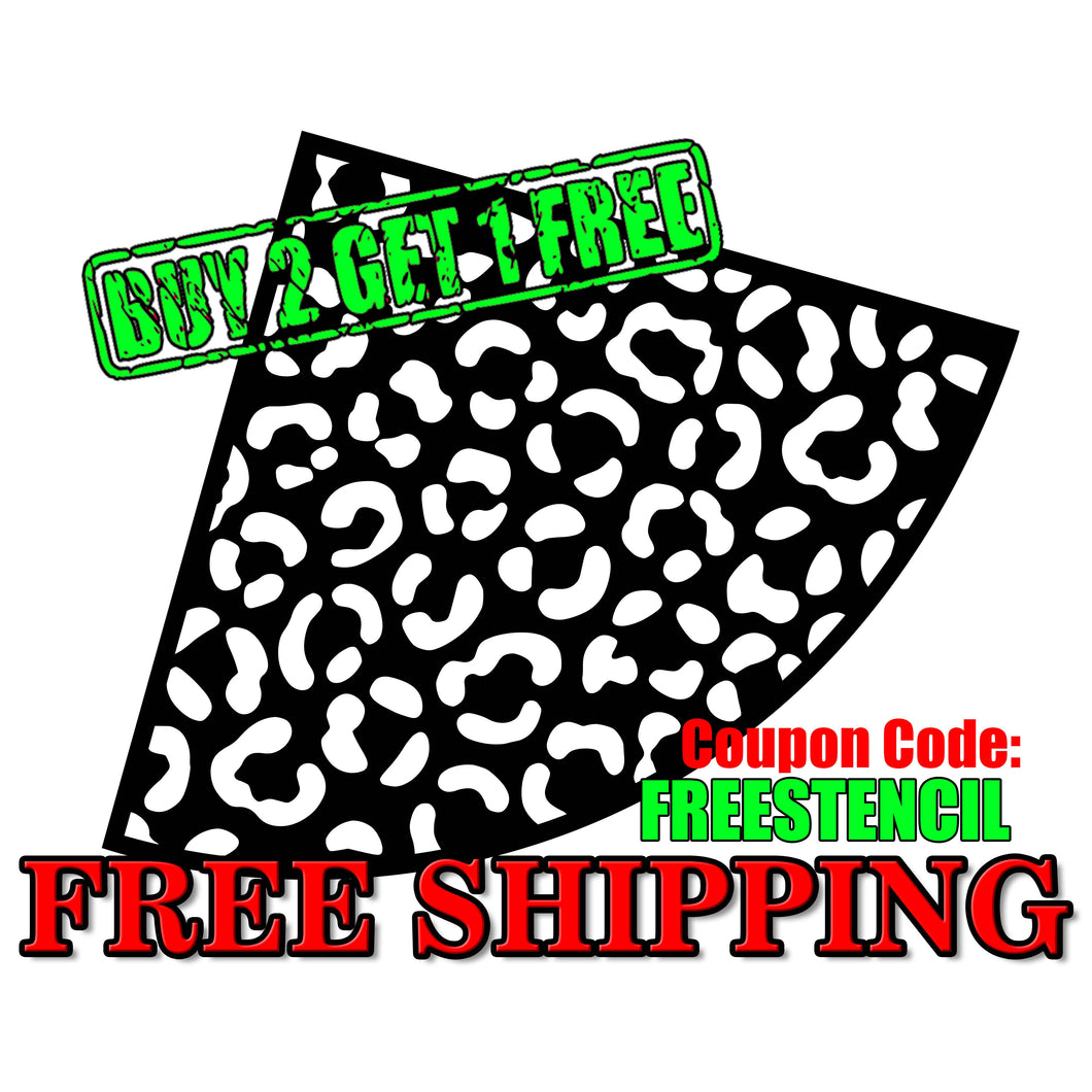 Leopard Print Design | Bleach Shirt Stencil | Acrylic Bleaching Template for T Shirts