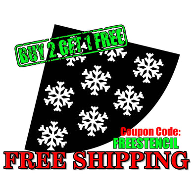 Snowflake Design | Bleach Shirt Stencil | Acrylic Bleaching Template for T Shirts