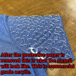 Fishnet Design | Bleach Shirt Stencil | Acrylic Bleaching Template for T Shirts