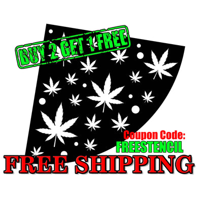 Pot Leaf Design | Bleach Shirt Stencil | Acrylic Bleaching Template for T Shirts