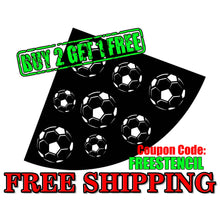 Load image into Gallery viewer, Soccer Ball Design | Bleach Shirt Stencil | Acrylic Bleaching Template for T Shirts