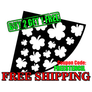 Shamrock Design | Bleach Shirt Stencil | Acrylic Bleaching Template for T Shirts