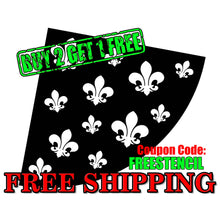 Load image into Gallery viewer, Fleur De Lis Design | Bleach Shirt Stencil | Acrylic Bleaching Template for T Shirts