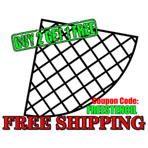 Fishnet Design | Bleach Shirt Stencil | Acrylic Bleaching Template for T Shirts