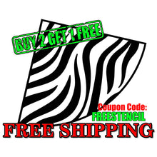 Load image into Gallery viewer, Zebra Design | Bleach Shirt Stencil | Acrylic Bleaching Template for T Shirts