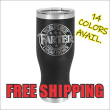 Load image into Gallery viewer, Worlds Best Farter I Mean Father Custom Powder Coated Polar Camel Tumbler