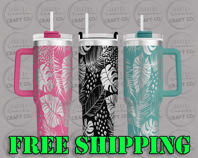 40oz Tropical Dupe Tumbler Gift 208