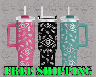 40oz Evil Eyes Dupe Tumbler Gift 227