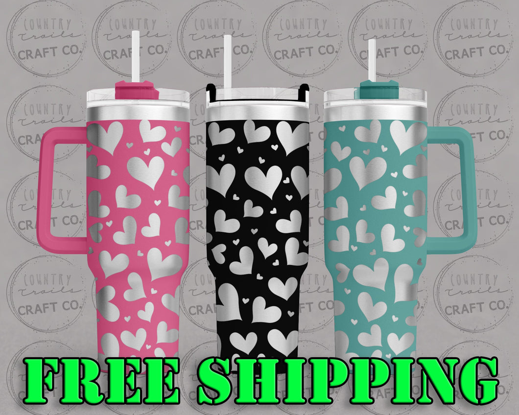 40oz Heart Dupe Tumbler Gift 229