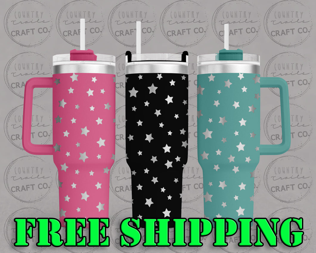 40oz Stars Dupe Tumbler Gift 236