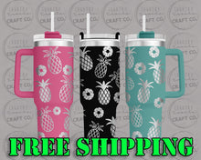 Load image into Gallery viewer, 40oz Pineapple Dupe Tumbler Gift 239