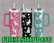 Load image into Gallery viewer, 40oz Cats Dupe Tumbler Gift 243