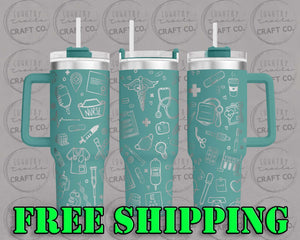 40oz Nurse Dupe Tumbler Gift 205