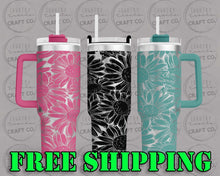 Load image into Gallery viewer, 40oz Daisy Wrap Dupe Tumbler Gift 214