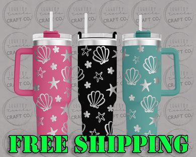 40oz Shells Dupe Tumbler Gift 244