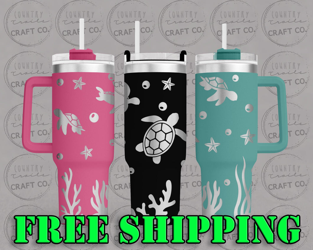 40oz Turtle Dupe Tumbler Gift 247