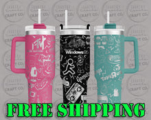 Load image into Gallery viewer, 40oz 90s Theme Dupe Tumbler Gift 253