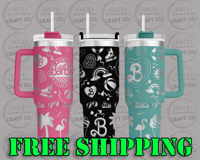 40oz Barbie Dupe Tumbler Gift 251